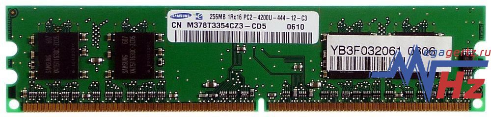 Настольные ПК, ноутбуки, планшеты :: Комплектующие :: Оперативная память :: Samsung  M378T3354CZ3-CD5 Модуль памяти 256Mb DDR2-533 PC2-4200 240pin OEM -  Компания MHz.